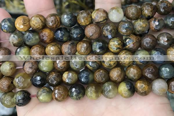 CPB1068 15.5 inches 10mm faceted round natural pietersite beads