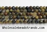 CPB1077 15.5 inches 8mm faceted round natural pietersite beads