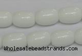 CPB12 15.5 inches 12*16mm drum white porcelain beads wholesale