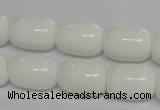 CPB14 15.5 inches 13*18mm drum white porcelain beads wholesale