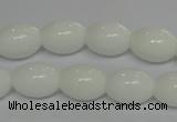 CPB17 15.5 inches 10*14mm rice white porcelain beads wholesale