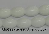 CPB18 15.5 inches 12*16mm rice white porcelain beads wholesale