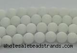 CPB410 15.5 inches 4mm round matte white porcelain beads