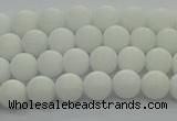 CPB411 15.5 inches 6mm round matte white porcelain beads