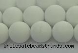 CPB414 15.5 inches 12mm round matte white porcelain beads