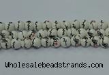 CPB551 15.5 inches 6mm round Painted porcelain beads