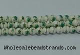 CPB584 15.5 inches 12mm round Painted porcelain beads