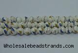 CPB591 15.5 inches 6mm round Painted porcelain beads