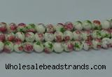 CPB651 15.5 inches 6mm round Painted porcelain beads