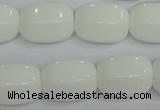 CPB68 15.5 inches 15*20mm drum white porcelain beads wholesale