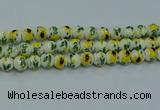 CPB731 15.5 inches 6mm round Painted porcelain beads