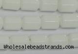 CPB75 15.5 inches 10*14mm column white porcelain beads wholesale