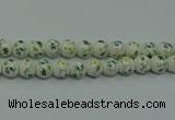 CPB781 15.5 inches 6mm round Painted porcelain beads