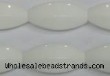 CPB81 15.5 inches 15*30mm rice white porcelain beads wholesale