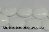 CPB87 15.5 inches 13*18mm oval white porcelain beads wholesale