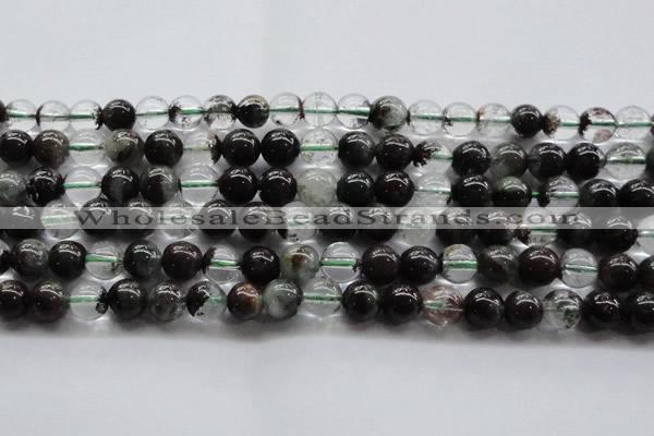 CPC03 15.5 inches 8mm round green phantom quartz beads wholesale