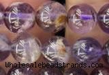 CPC611 15.5 inches 8mm round purple phantom quartz beads