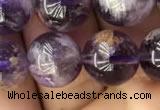 CPC613 15.5 inches 12mm round purple phantom quartz beads