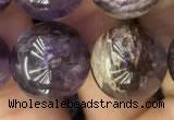 CPC615 15.5 inches 16mm round purple phantom quartz beads