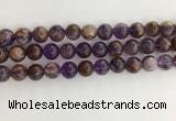 CPC662 15.5 inches 10mm round purple phantom quartz beads