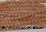 CPE01 15.5 inches 4mm round peach stone beads wholesale