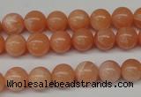 CPE03 15.5 inches 8mm round peach stone beads wholesale