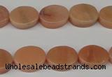 CPE26 15.5 inches 10*14mm oval peach stone beads wholesale