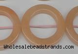 CPE32 15.5 inches 30mm donut peach stone beads wholesale