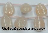 CPI15 15.5 inches 13*18mm top-drilled teardrop pink aventurine jade beads