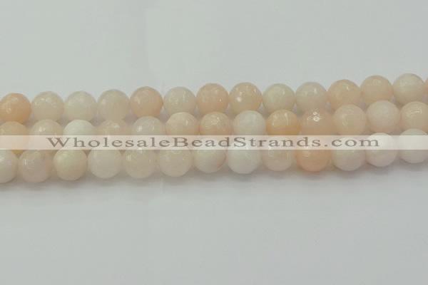 CPI214 15.5 inches 12mm faceted round pink aventurine jade beads