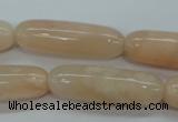 CPI38 15.5 inches 12*40mm rice pink aventurine jade beads