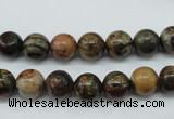 CPJ153 15.5 inches 8mm round picasso jasper gemstone beads