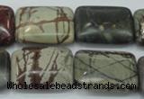 CPJ31 15.5 inches 18*25mm rectangle picasso jasper beads wholesale