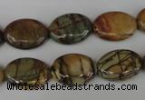 CPJ357 15.5 inches 13*18mm oval picasso jasper gemstone beads