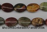 CPJ402 15 inches 12*16mm oval picasso jasper gemstone beads