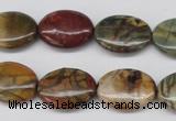 CPJ403 15 inches 13*18mm oval picasso jasper gemstone beads