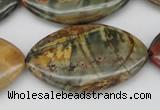 CPJ412 15 inches 25*40mm marquise picasso jasper gemstone beads