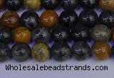 CPJ471 15.5 inches 6mm round black picasso jasper beads wholesale