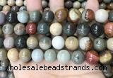 CPJ485 15.5 inches 14mm round polychrome jasper beads wholesale