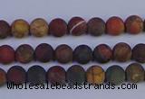 CPJ500 15.5 inches 4mm round matte picasso jasper beads wholeasle