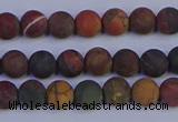 CPJ501 15.5 inches 6mm round matte picasso jasper beads wholesale