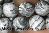 CPJ583 15.5 inches 10mm round grey picture jasper beads wholesale