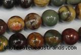 CPJ63 15.5 inches 12mm round picasso jasper gemstone beads