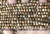 CPJ658 15.5 inches 4mm round picture jasper beads wholesale