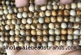 CPJ659 15.5 inches 6mm round picture jasper beads wholesale