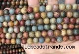 CPJ672 15.5 inches 8mm round picasso jasper beads wholesale