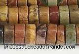 CPJ681 15.5 inches 3*6mm heishi picasso jasper beads wholesale