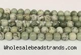 CPJ703 15.5 inches 10mm round greeting pine jasper beads