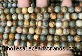 CPJ708 15.5 inches 8mm round rocky butte picture jasper beads