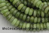 CPO06 15.5 inches 4*10mm rondelle olivine gemstone beads wholesale